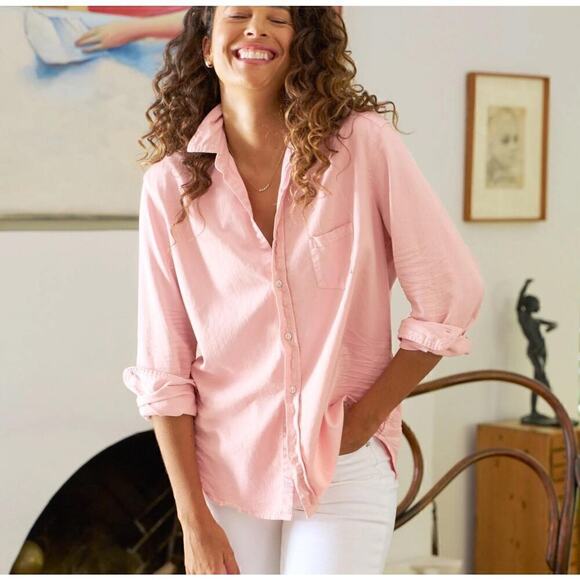 34. Frank & Eileen Eileen Shirt Womens XS Light Academia Minimalist Old Money - Picture 1 of 7